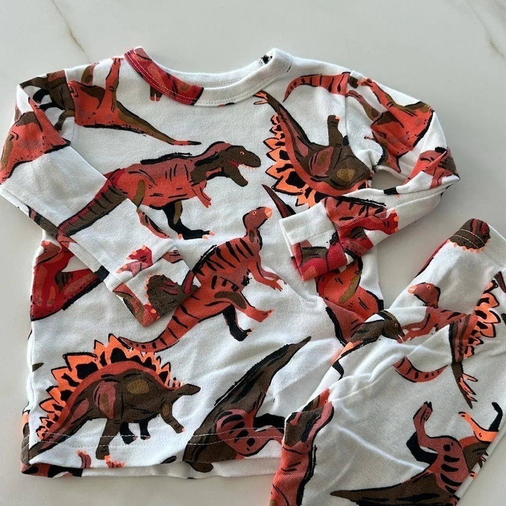 Gap Dinosaur Pajamas - White and Red